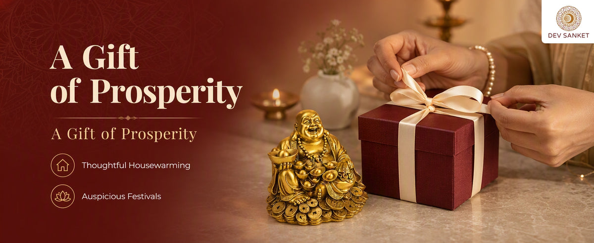 Large Laughing Buddha on Coins Decorative Showpiece for Home, Office Desk, Living Room and Gifting
