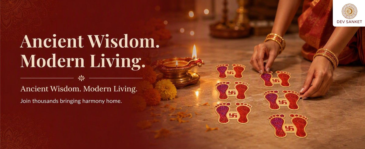 Lakshmi Charan Decorative Footprints for Entrance, Mandir, Pooja Thali and Festive Décor – 5 Pairs
