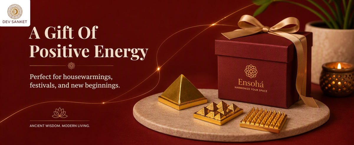 Brass 3-Layer Pyramid Showpiece for Home, Office Desk, Mandir, Meditation Space and Spiritual Gifting
