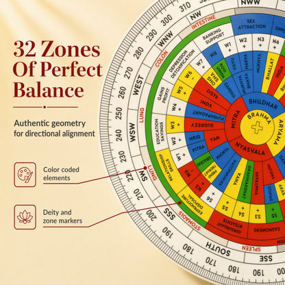 Vastu Shakti Chakra Decorative Symbol for Main Door, Home, Office, Pooja Room and Spiritual Display