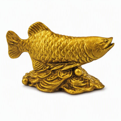 Arowana Fish Decorative Showpiece for Living Room, Office Desk, Shelf, Entrance and Gifting