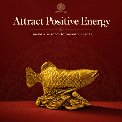 Arowana Fish Decorative Showpiece for Living Room, Office Desk, Shelf, Entrance and Gifting