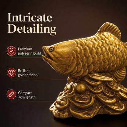Arowana Fish Decorative Showpiece for Living Room, Office Desk, Shelf, Entrance and Gifting
