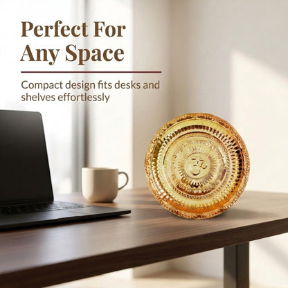 Small Copper Puja Plate for Diya, Kumkum, Roli Chawal, Temple Offerings and Festive Worship