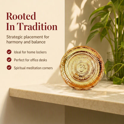 Small Copper Puja Plate for Diya, Kumkum, Roli Chawal, Temple Offerings and Festive Worship