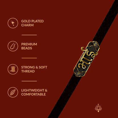 Traditional Designer Rakhi for Brother with Roli Chawal