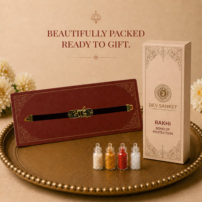 Traditional Designer Rakhi for Brother with Roli Chawal