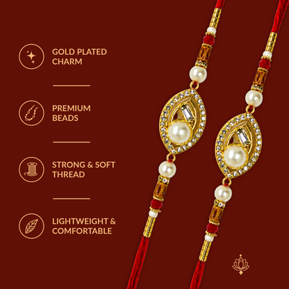 Pearl Designer Rakhi Set