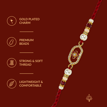 Elegant Floral Rakhi
