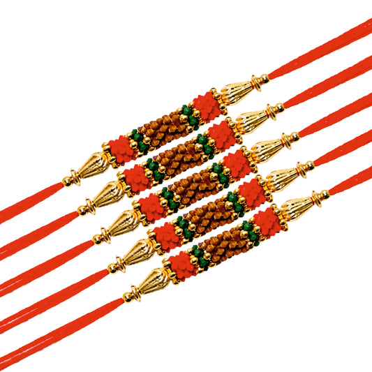 Traditional Beaded Rakhi Set