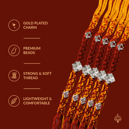Crystal Dori Rakhi Set